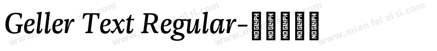 Geller Text Regular字体转换
